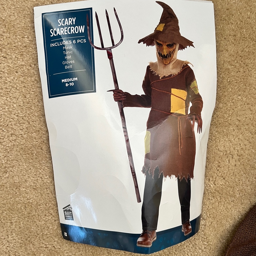 Scary scarecrow costume 6pieces M